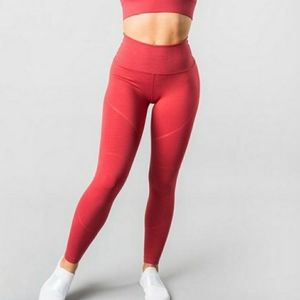 Alphalete revival R6 leggings coral red